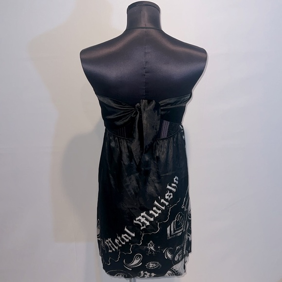 Metal Mulisha Maidens Black/White Satin “Phoenix” Dress! - Picture 4 of 4